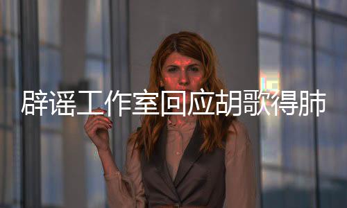 辟謠工作室回應胡歌得肺癌住院傳聞，謠言止于智者