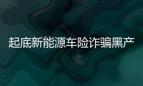 起底新能源車險(xiǎn)詐騙黑產(chǎn) 擦邊忽悠簽約理賠困難