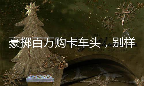豪擲百萬(wàn)購(gòu)卡車(chē)頭，別樣代步新風(fēng)尚