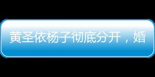 黃圣依楊子徹底分開，婚姻之路終告段落