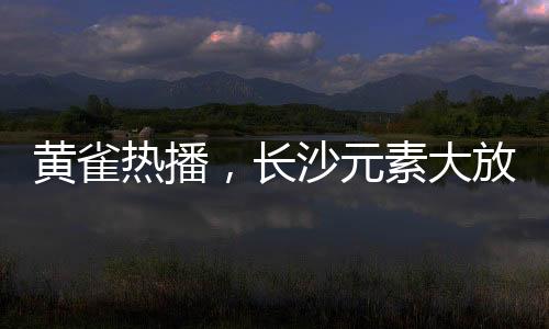 黃雀熱播，長沙元素大放異彩