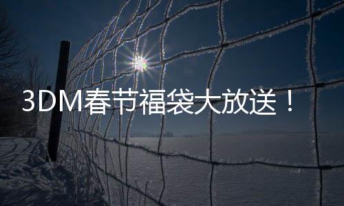 3DM春節(jié)福袋大放送! 超高爆率贏豪華3A,福袋最低只需9.9元
