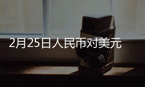 2月25日人民幣對美元中間價報7.1726元 下調(diào)9個基點