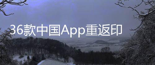 36款中國App重返印度，跨足重構(gòu)數(shù)字生態(tài)的征程
