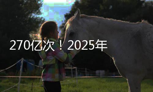 270億次！2025年總臺(tái)春晚傳播數(shù)據(jù)再創(chuàng)新高